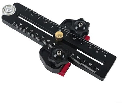 EXTRWORY Black Thin Rip Jig Table Saw Actuator Guide Table Saw Jig Guide Fence Guide Narrow Strips 1/4 x 3/8 T-slot