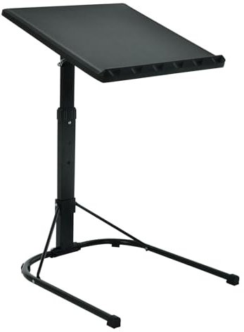 Azuma Folding Laptop Table with Adjustable Height & Tilting Top - Portable Sofa Bed Desk Stand - Computer Work Table with Steel Legs & Anti-Slip Edge - Compact Laptop Stand for Sofa (61-73cm)
