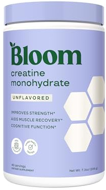 Bloom Nutrition Creatine Monohydrate Powder, Unflavored, 40 Servings