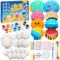 UPDOKIT Muscheln Bemalen Kinder Set, kindergeburtstag basteln, Weihnachten DIY Crafting Malerei Spielzeug bastelset kinder ab 4 5 6 7 8 9 10 11 12 jahre alt Mädchen Jungen, Windspiel Zubehör