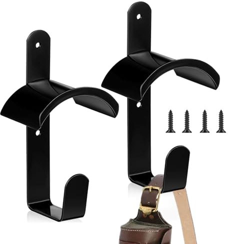 Trensenhalter aus Metall | Horse Tack Organizer Trensenhaken | Zaumzeughalterung, Aufbewahrung für Pferdesattel mit Schrauben, 2 Stück Wandhaken, Zubehör für Pferdestall, Organisation der Sattelkammer