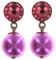 Konplott: pendelnde Ohrstecker Cupcake pink, moderne und modische Ohrstecker mit glänzender Cream-Pearl in pink, für Damen/Frauen