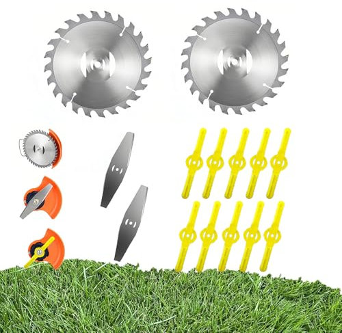 14 PCS Rasentrimmer Messer Metall, Ersatzmesser für Rasenmäher, Elektrische Rasentrimmer Zubehör, Für Gartenschnitt, Hofpflege, Wege