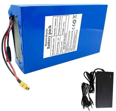 Batterie pour Vélo Électrique 52 V 75 Ah avec Protection BMS, Batterie Lithium-ION pour Scooter Électrique, avec Chargeur 58,8 V 2 A T