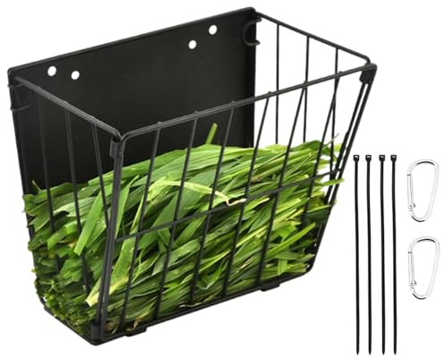 FmtwPhn Heuraufe Für Kaninchen | Klappbarer Snack Automat mit Haken zur Wandmontage - Metallrahmen Heufüllung Für Kleintiere - Für Tiergehege Stallwand Fütterung