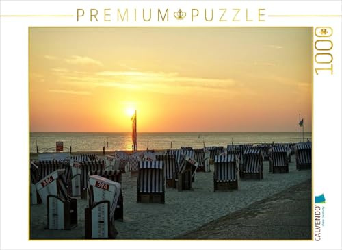 CALVENDO Puzzle Norderney - Abend auf der Strandpromenade | 1000 Teile Lege-Größe 64 x 48 cm Foto-Puzzle für glückliche Stunden