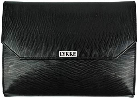 Lykke Driftwood Geschenk Set - 5 Rundstricknadel zum Wechseln in 12 Größen von 3,5mm bis 12mm (Schwarz Kunstleder), driftintbl