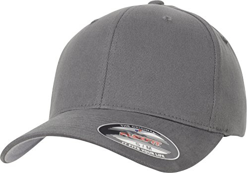 Flexfit Uni 6377-Flexfit Brushed Twill Cap, Grey, S/M