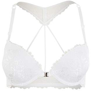 Lascana Damen Push-up-BH | mit Vorderverschluss, elastische Spitze, herausnehmbare Kissen, dekorativer Spitzenrücken für ein verführerisches Dekolleté