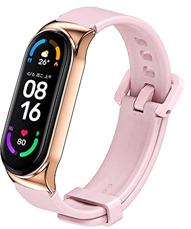 BDIG Bracelet pour Xiaomi Mi Band 6 / Mi Band 5, Bracelet Miband 6 Fitness Bande de Remplacement en Silicone Strap Extensible Compatible avec Xiaomi MiBand 4/3