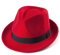 LADYBRO Winter Trilby Hut ‌für Herren 1920er Kurze Krempe Wollfilz Fedora Hut, 58cm, Rot