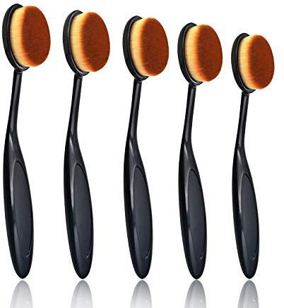 Crafting Ink Blending Brush Set 5 Pcs Wide Application Assortment Crafter Soft Handel Blending Brushes for Crafts,Black