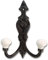 S & S International Cast Iron French Ceramic Coat Hook, Black Antique Wall Mounted, Over Door, Wooden Rack Double Heavy Duty Vintage Antique Coat and Hat Hook, 150mm
