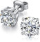 Ohrstecker Silber 925 Herren Ohrstecker Diamant Herren Weißgold Ohrringe Männer Ohrringe Silber 925 Zirkonia 6mm