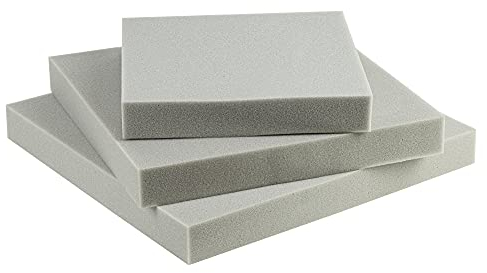 SEEBAUER Living Matelas de Mousse Medium RG 35/40 (Semi Ferme) Coussin de Chaise et Canapé (35 x 35 x 4 cm)