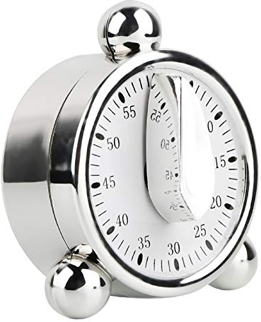 Minuteur de Cuisine,Minuteur Mécaniques de 60 Minutes,Timer Cuisine Automatique sans Pile ni Batterie pour Cuisine, Pâtisserie, Sport, Études