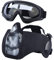 Yzpacc Taktische Maskenbrille Set, Verstellbare Halbgesichtsmaske Mit Ohrenschutz, Anti-UV Gläser, Augenschutz für Airsoft/BB/CS-Spiele/Jagd/Paintball/Shooting (WB)