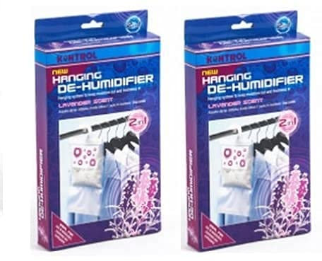 Kontrol 6 x Scented Hanging Dehumidifier Damp Moisture Trap Lavender Scent