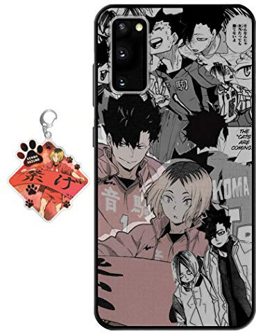 Hülle für Samsung Galaxy A03S Anime Handyhülle [Mit Schlüsselbund] Cartoons Volleyball Junior Silikon Sanft Bumper Case Hülle für Samsung Galaxy A03S