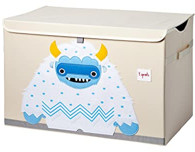 3 Sprouts Spielzeugkiste mit Deckel – Aufbewahrungsbox für Kinderzimmer, Spielzeugbox für Kinder, Spielzeug Kiste - Yeti
