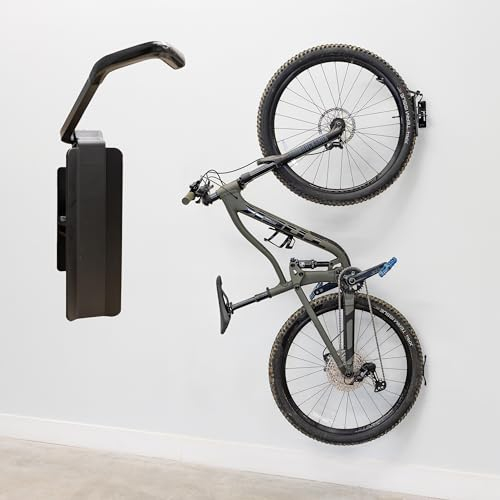 StoreYourBoard Bike Swivel Rack – Wall Mounted Garage Bike Storage, Vertical Hanger with 120° Swing Design & Stopper, Space-Saving Indoor Wall Mount – Fits Kids Bikes, BMX & More