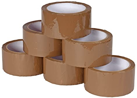 BIGtec 24 Rollen Paketklebeband Klebeband Packband Paketband Verpackungsband Kartonband Standard 66m lang 48mm breit braun Verpackungsmaterial für Pakete und Karton