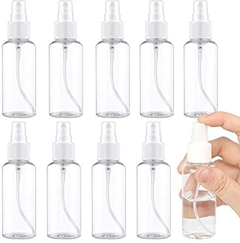 Sprühflasche Klein, Sprühflasche Transparente, Leer Feinen Nebel Sprühflasche, 10 Stück Reise Zerstäuber Klein Plastik Nebel Parfümzerstäuber Sprayflasche für Wasser Alkohol (30ml)