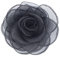 KABELIF 2 Stück Rose Brosche Ansteckblume Blume Haarspange Haarschmuck Blume Corsage Tasche Schuhe Hüte Zubehör zum Hochzeit Bankett Party 7 CM (Schwarz)