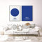 Dittelle Abstraktes Wandgemälde Yves Klein Frence Kunstdruck Vintage Leinwand Poster Nordisches Blau Einfaches Farbbild Wohnkultur15.7 x 23.6(40x60cm) x2 No frame