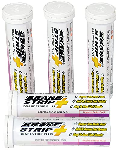 BrakeStrip Plus Service Center Brake Fluid + Coolant Test Strips. 500 Double Ended Brake Fluid Plus Coolant Test Strips. 5-Pack