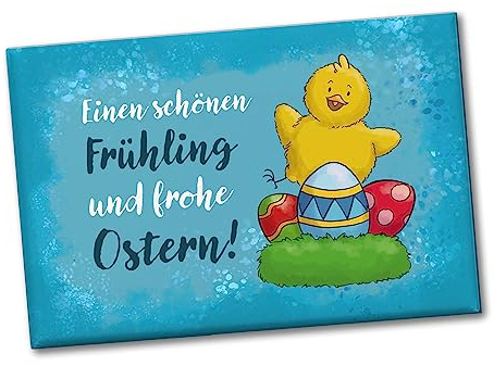 Schönen Frühling und Frohe Ostern Souvenir Souvenir Magnet mit Küken Souvenirmagnet zur Frühlings und Osterzeit für Leute, die auf Bunte Eier und den Osterhasen Stehen Ostereier