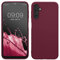 kwmobile Hülle kompatibel mit Samsung Galaxy A14 5G Hülle - weiches TPU Silikon Case - Cover geeignet für kabelloses Laden - Bordeaux Violett