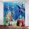 BIURKA Lot De 2 Rideau Chambre Enfant Garcon Fille 3D Impression Dauphin Animal Marin Motif Rideaux Occultants Thermiques Isolants À Oeillets Décoration De Fenêtre pour Salon L 60 X H 150 cm