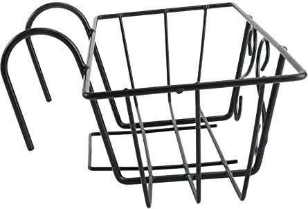 Cabilock 1 Pc Fleur Balcon Suspendu Stand De Plante Métallique Rectangulaire Cintre Mural pour Plantes Jardinière De Balcon en Métal Seau en Fer Métallique Étagères en Fer Vase Fer Forgé