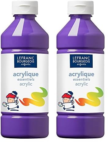 Lefranc Bourgeois Value Serie Kinder - Acrylfarben, 500ml Tube - Violett (Packung mit 2)