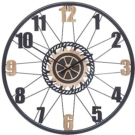 Atmosphera – Uhr Mohan aus Holz & Metall, Durchmesser 65 cm