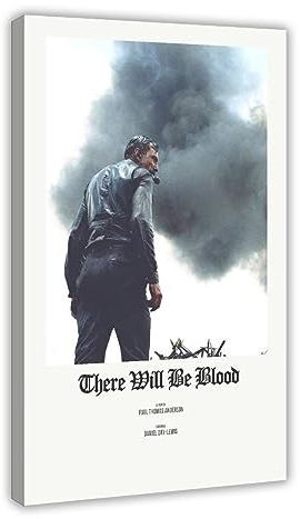 KOURT Es wird Blut Alternative minimalistisches Filmposter Leinwand Poster Wandkunst Dekor Druck Bild Gemälde für Wohnzimmer Schlafzimmer Dekoration Rahmen: 30 x 45 cm