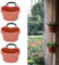 BEIJIALY 3pcs Railing Planter, Flower Pot with Adjustable Strap Plastic Drain Pipe Flower Container Succulent Seedling Pot Tubs Drain Pipe Planters for Outdoor Balcony