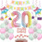 Ballon 20 ans anniversaire rose vert, Décoration anniversaire 20 ans Femme,Ballon 20 anniversaire rose Décoration 20 ans anniversaire Femme rose vert Décoration gâteau 20 anniversaire Femme Déco