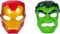 Marvel Avengers Hero Mask Multipack, Iron Man & Hulk Mask 2-Pack, Toys for Kids