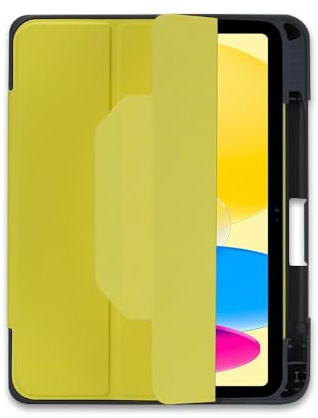 DEQSTER Rugged Max Case iPad 10.9 (10. Generation) | Robuste Schutzhülle mit transparenter Rückseite | mit Stifthalter | Farbenfrohes und sicheres Schutzcase | Personalisierungsoption | Trendfarben