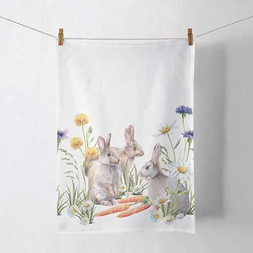 Ambiente Geschirrtuch Trockentuch Küchentuch kitchen towel 50x70cm 100% Baumwolle Ostern Osterhasen Frühling Serie carrot treat