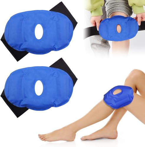 2 Stück Wiederverwendbare Knie-Kühlpads mit Klettverschluss – Kalt-Warm Kompresse für Knie & Arm, Kühlmanschette für Schmerzlinderung & Entzündungen, Kühlpack Gel-Pads zum Knicken