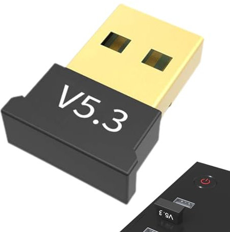 1/2 PC 5.3- Adaptador USB Inalámbrico, Conector Inalámbrico Portát con Este Adaptador Inalámbrico | Receptor Y Transmisor para Auriculares, Altavoz, Impresora Ne, 24 Hz