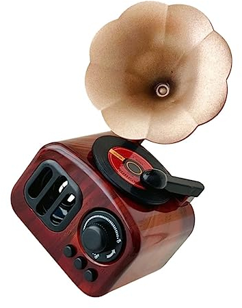 RORPOIR Spieluhr Dekoration Aus Kunststoff Im Grammophon-design Für Schreibtisch Büro Dekor Einzigartige Verzierung Für Wohnzimmer Und Schlafsaal