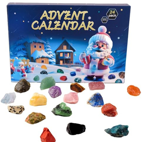 Wzxhew Adventskalender 2024 Weihnachten Adventskalender Kinder Edelstein (A, Einheitsgröße)