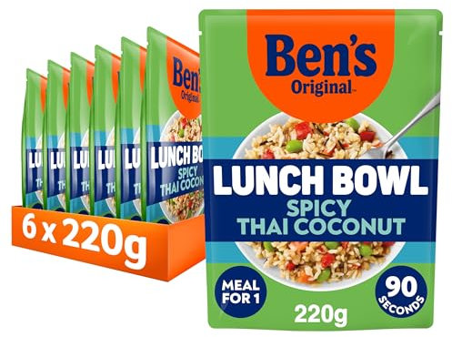 Bens Original Lunch Bowl Salsa Style ready in 90 seconds Wholegrain Rice and Pearl Barley Ready Meal serves 1 multipack 6x 220g