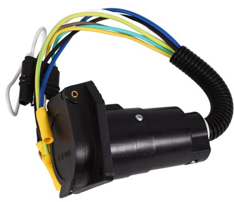 OSOLADY Prise De Remorque Broches avec Électrique Connecteur RV Facile à Installer pour Lumières De Remorque Adaptateur Sécurisé Et Léger pour Towing