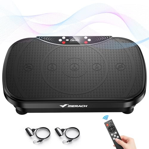 MERACH Vibration Plate Exercise Machine, Vibration Plate for Lymphatic Drainage, Vibrating Plate Exercise Machine for Weight Loss Women Men, Workout Equipment for Home