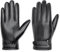 LUFFLOK Herren PU Kunstleder Handschuhe, Touchscreen Outdoor Handschuhe Thermisch Gepolstertem Innenfutter, Fahrhandschuhe für Herren und Damen bei Kühlem Wetter, Winter Handschuhe Herren (SCHWARZ)